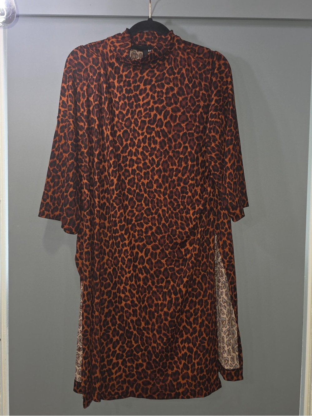Dressed in LALA Leopard Print Tunic in Rust and Black